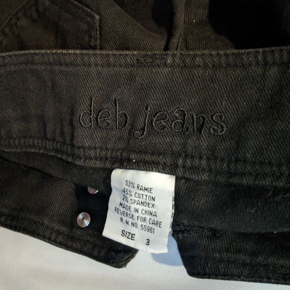 Deb Jeans women's/juniors size 3 black shorts - Picture 6 of 12